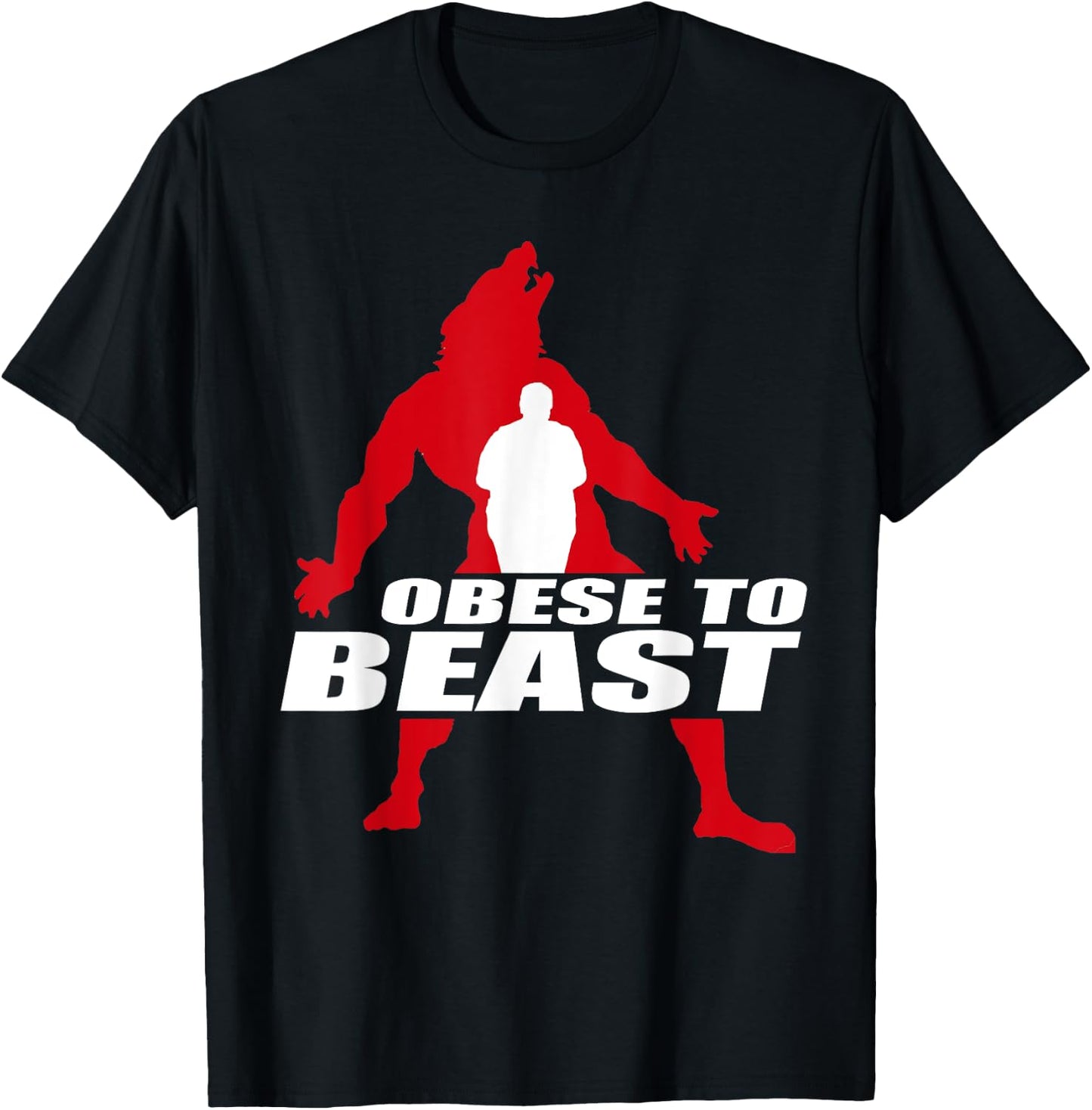 Obese To Beast Yoga Gift T-Shirt - T-Shirt | Black
