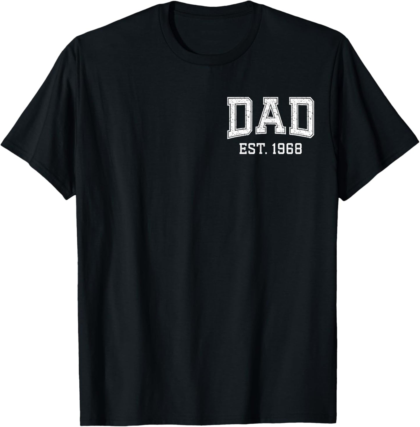 Dad Est 1968 Custom Dad Personalized Fathers Day Customized T-Shirt - T-Shirt | Black