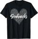 Seahawks Southside Leopard Heart Pattern HS T-Shirt - T-Shirt | Black