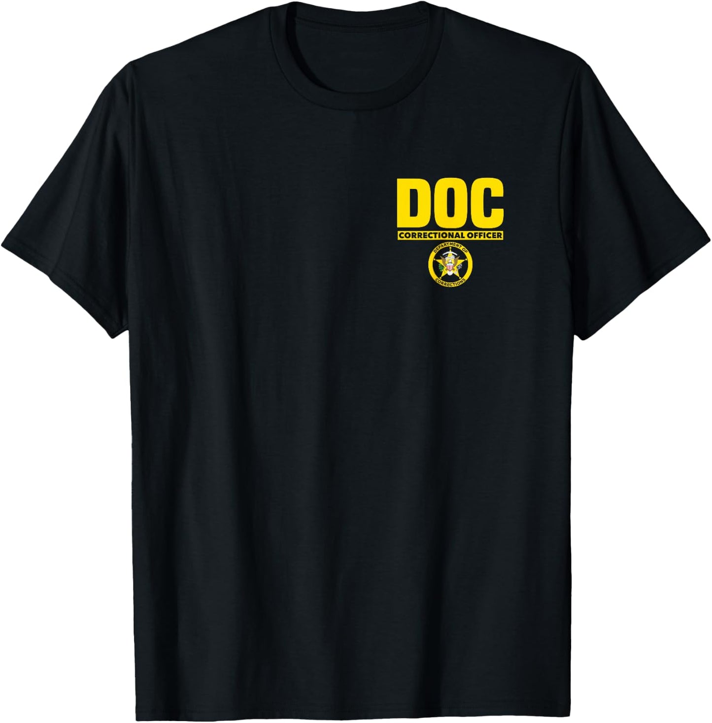 Correctional Prison Officer Thin Gray Line Flag Duty T-Shirt - T-Shirt | Black