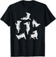 French Bulldog Yoga Poses Funny Cute Frenchie Dog Lover Men Women Girls Kids T-Shirt - T-Shirt | Black
