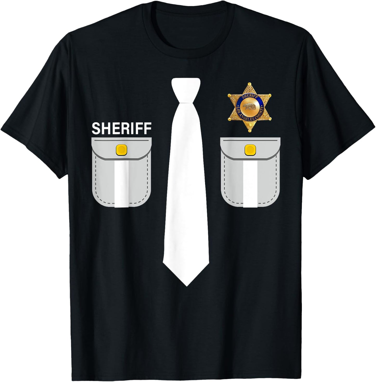 Sheriff Uniform Prison Guard Correctional Officer Costume T-Shirt - T-Shirt | Black