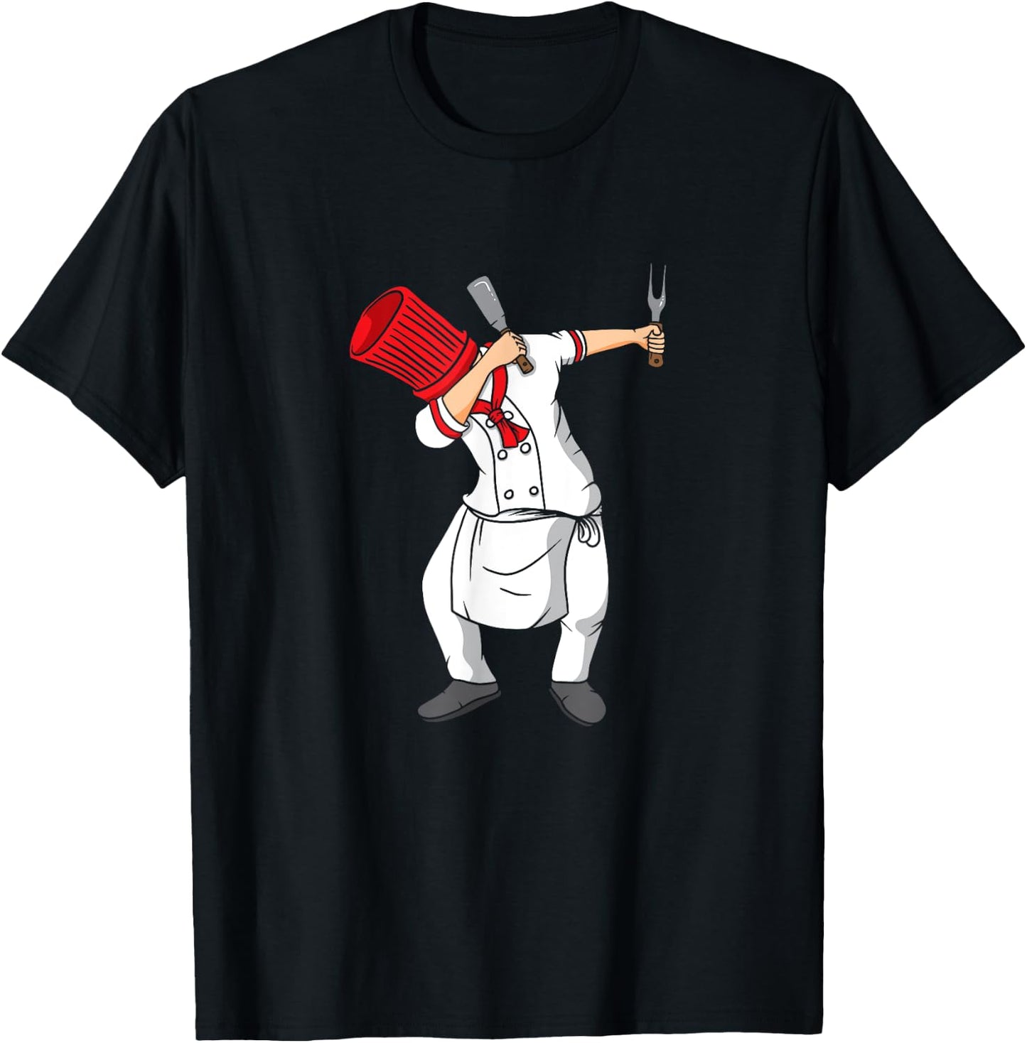 Dabbing Hibachi Chef Funny T-Shirt - T-Shirt | Black