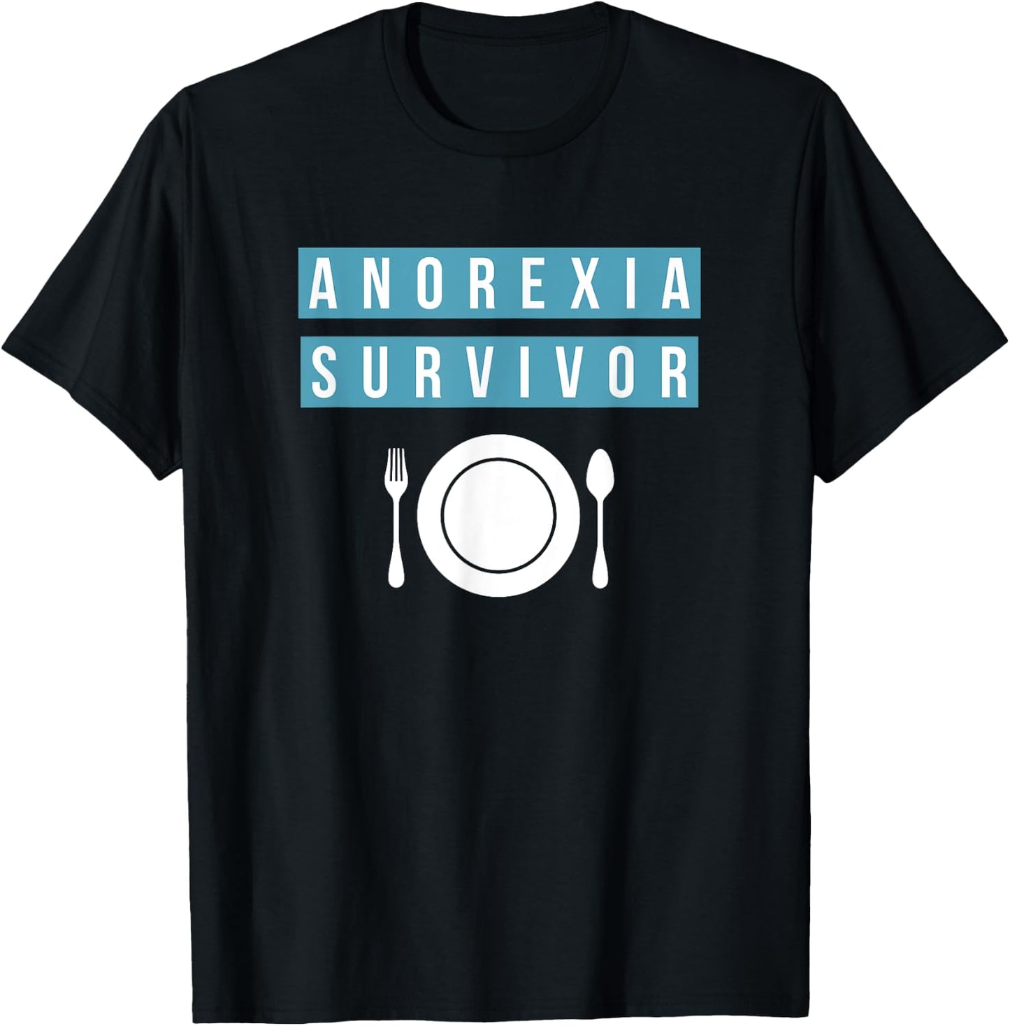 I beat anorexia - survivor | men women T-Shirt - T-Shirt | Black