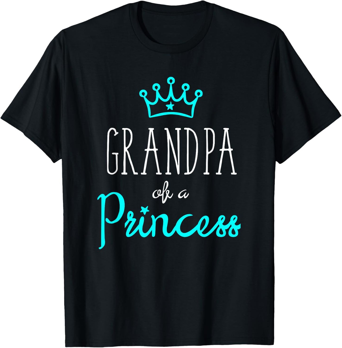 Grandpa Granddaughter Shirts Matching Set King and Princess T-Shirt - T-Shirt | Black
