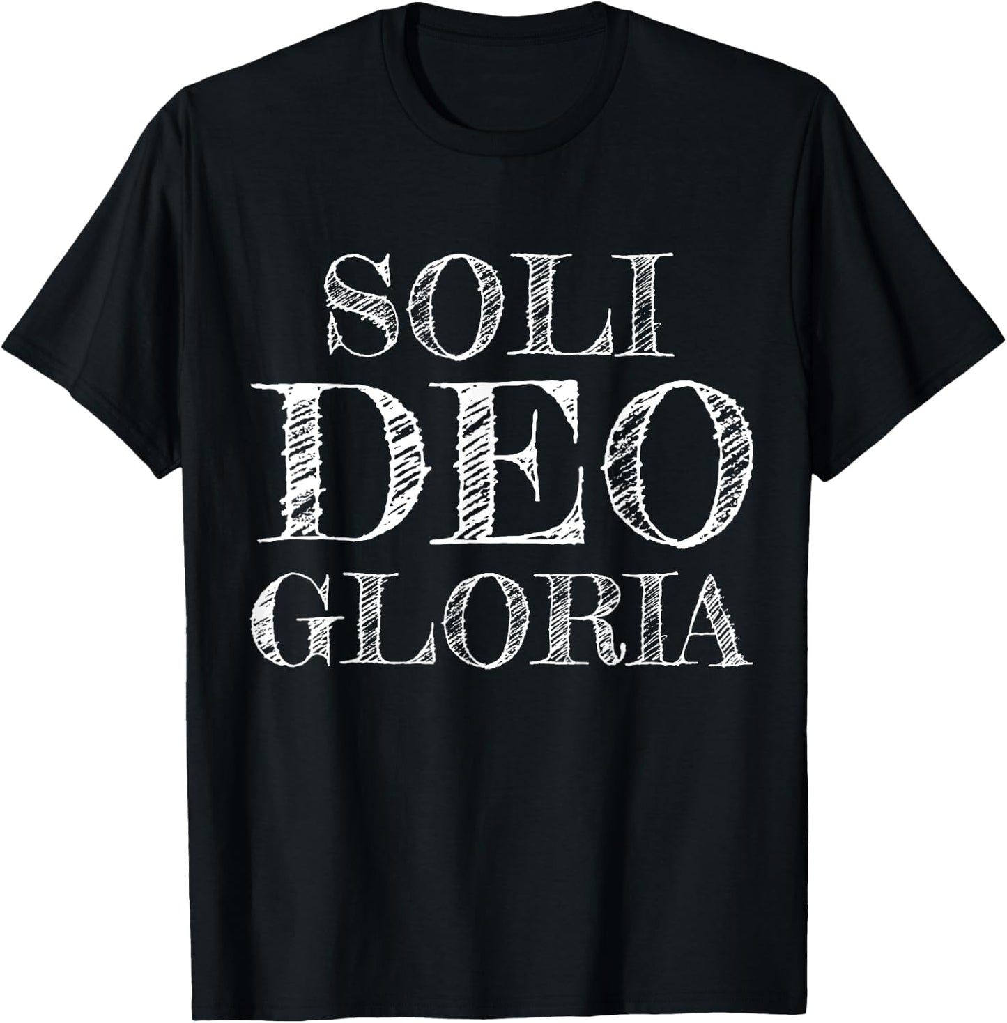 Soli Deo Gloria Five 5 Solas Christian Reformed T-Shirt - T-Shirt | Black
