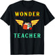 Wonder Teacher Instructor Professor Proud Literature Men Women Girls Kids T-Shirt - T-Shirt | Black