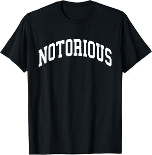 Eastcoast Hip Hop Designs Notorious Hip Hop Rap - Women's Adults Black Short Sleeve Classic Fit Collarless - Small T-Shirt - T-Shirt | Black