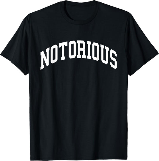 Eastcoast Hip Hop Designs Notorious Hip Hop Rap - Women's Adults Black Short Sleeve Classic Fit Collarless - Small T-Shirt - T-Shirt | Black