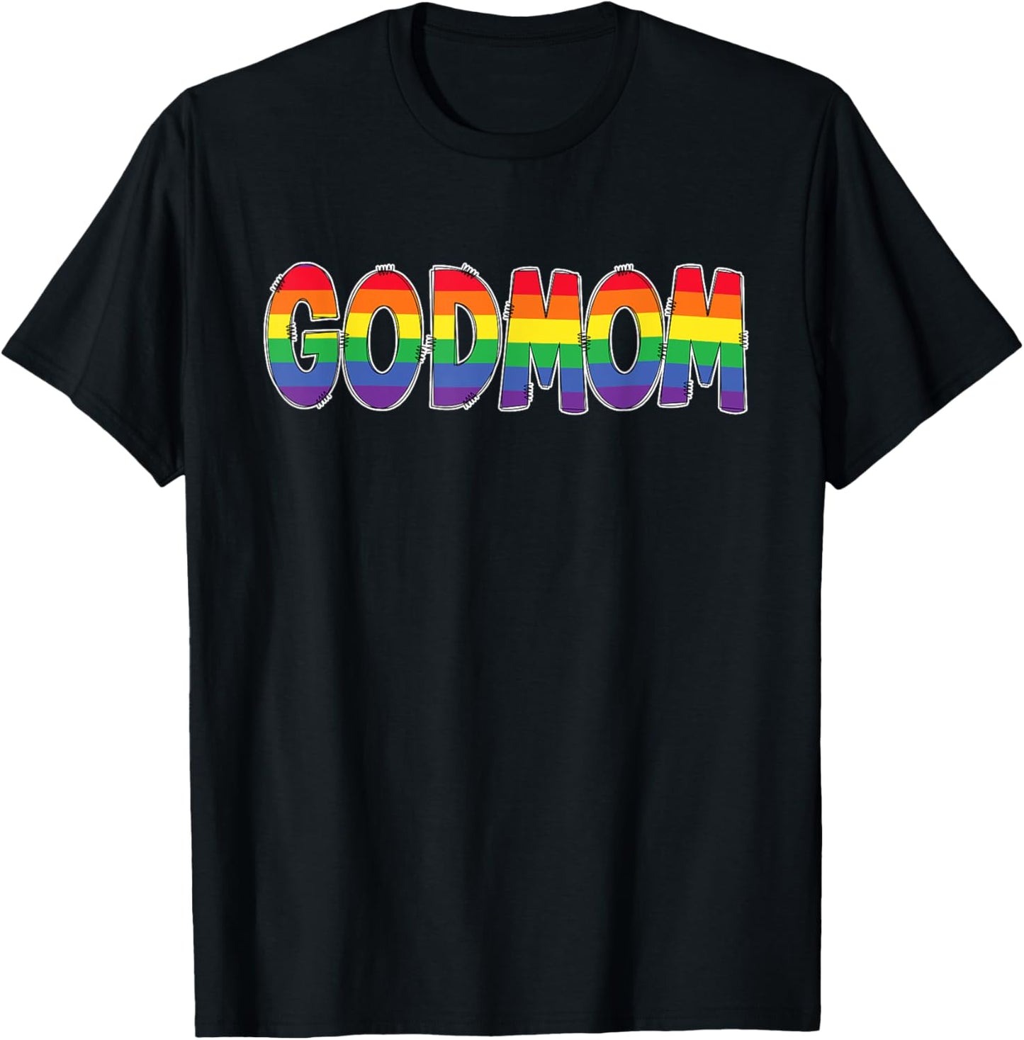 LGBT Pride Rainbow Mommy Godmom Matching Family T-Shirt - T-Shirt | Black