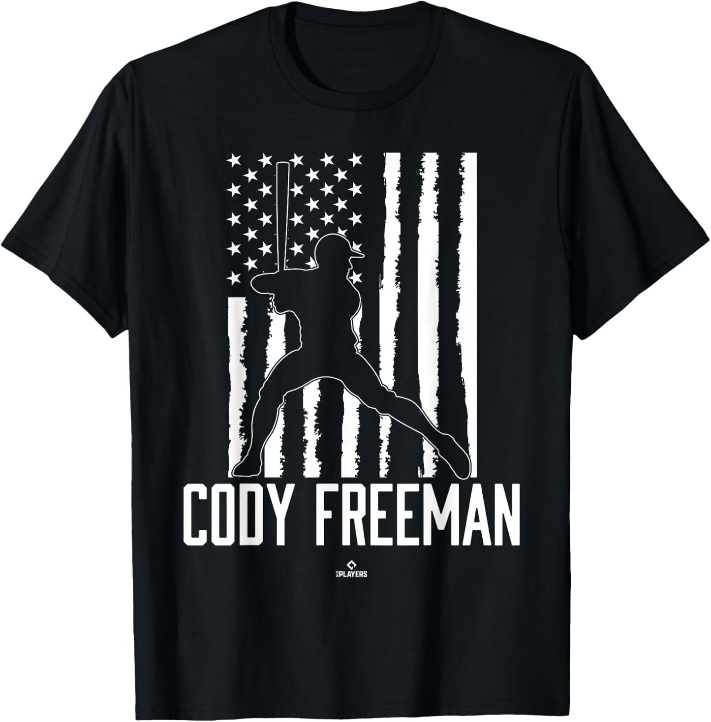 Distressed Flag Swing Cody Freeman Prospect Baseball Fan T-Shirt - T-Shirt | Black