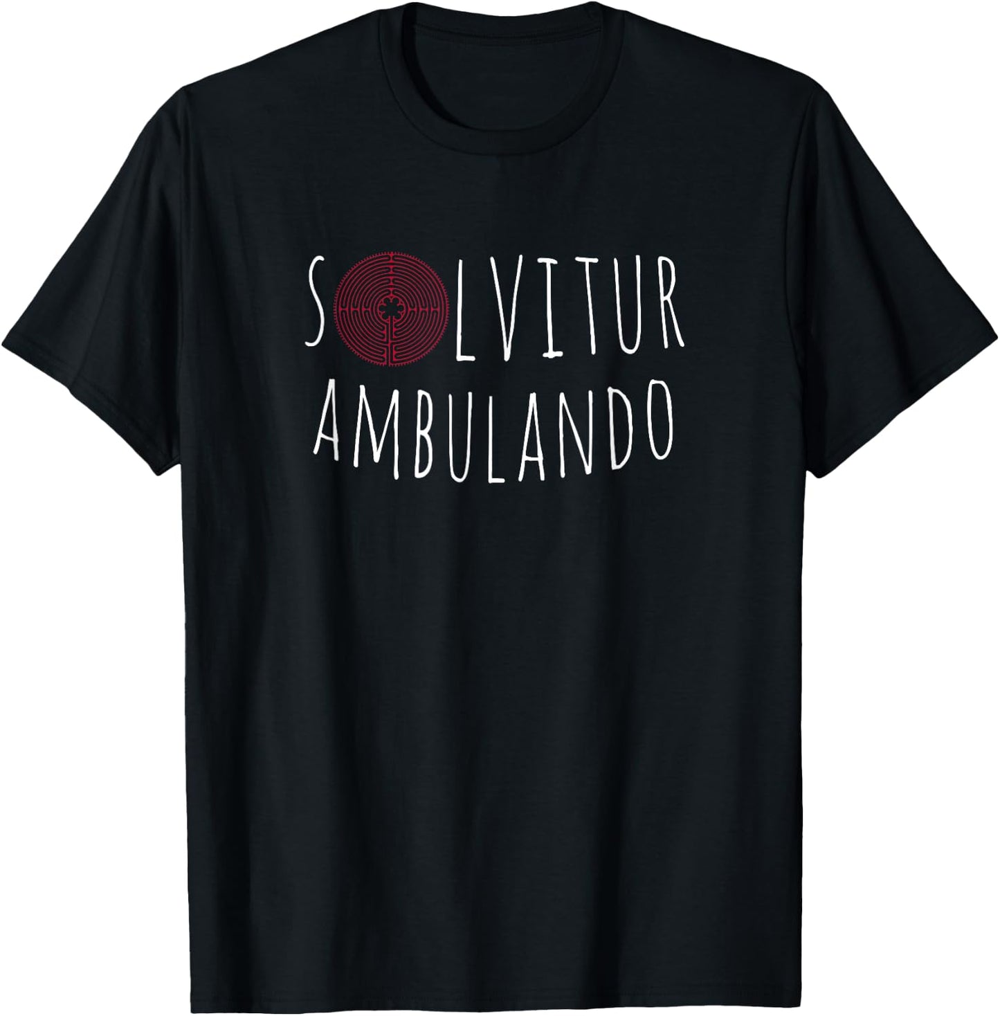 Solvitur Ambulando Labyrinth Walking T-Shirt - T-Shirt | Black