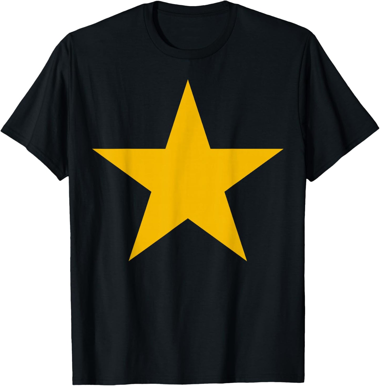 Mustard Yellow Star - Mustard Yellow Star Shirt T-Shirt - T-Shirt | Black