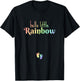 Hello Little Rainbow Pregnancy Announcement Baby After Loss T-Shirt - T-Shirt | Black