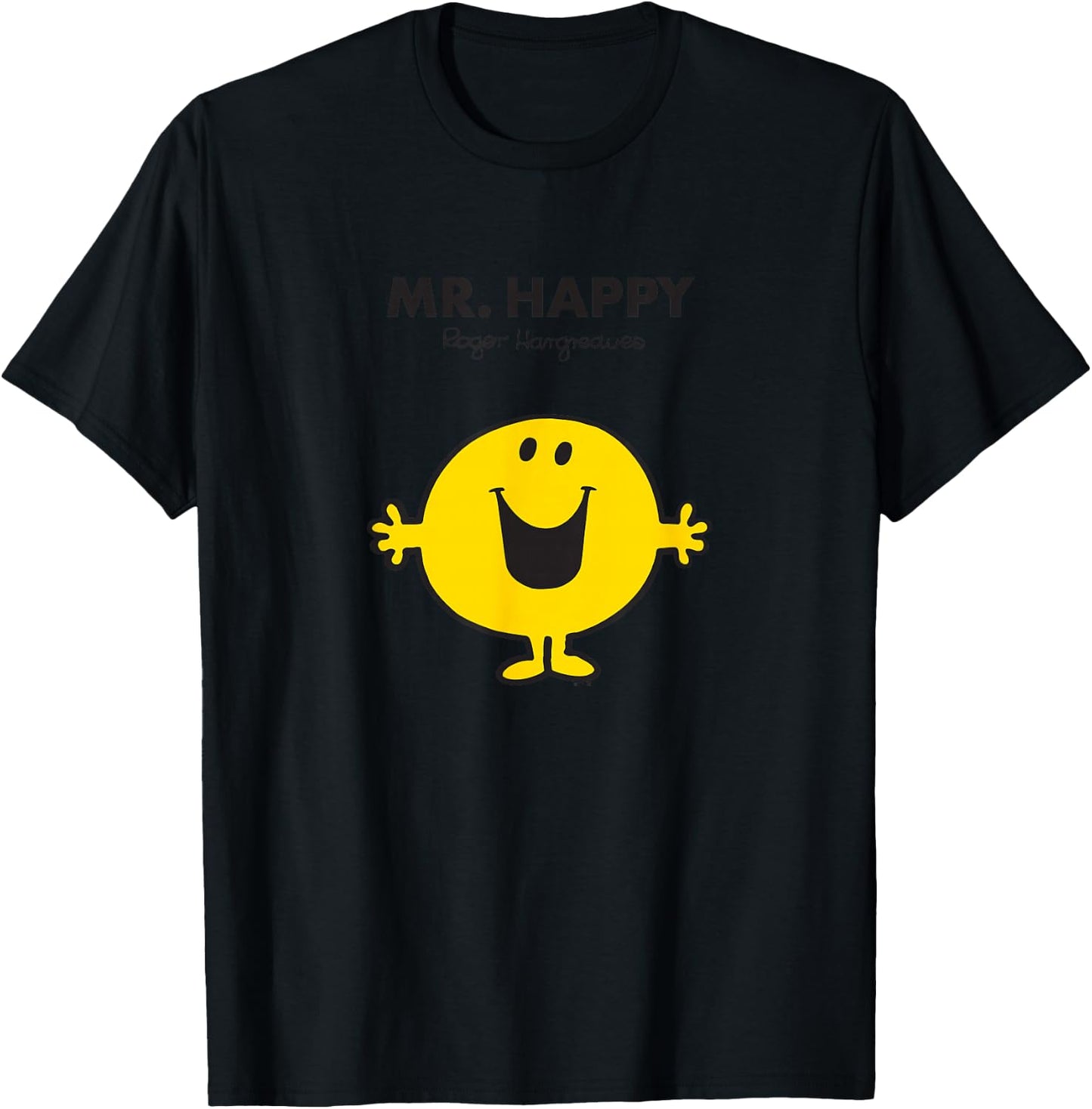 Mr. Men Mr. Happy T-Shirt - T-Shirt | Black