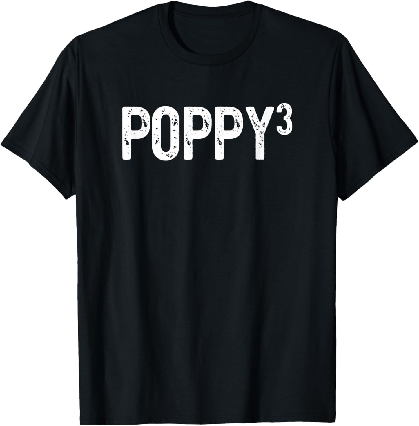 Third Time Poppy Again 3rd Power Baby Announcement T-Shirt - T-Shirt | Black