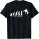 Funny Human Skateboarding Evolution Skater Skateboarder T-Shirt - T-Shirt | Black