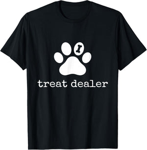 Treat Dealer | Funny Dog Lover Dog Mom Dad T-Shirt - T-Shirt | Black