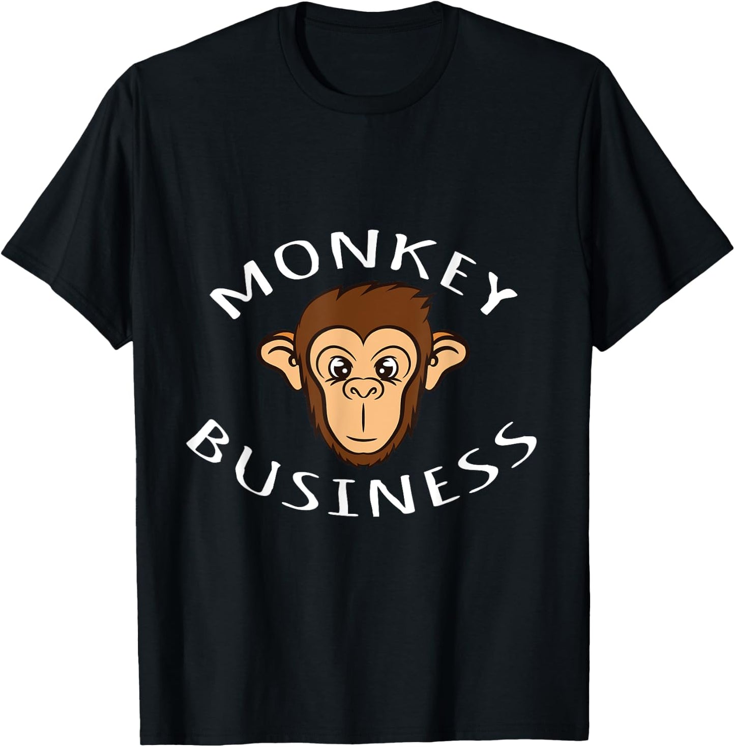 Clever Business Monkey Design T-Shirt - T-Shirt | Black