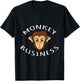 Clever Business Monkey Design T-Shirt - T-Shirt | Black