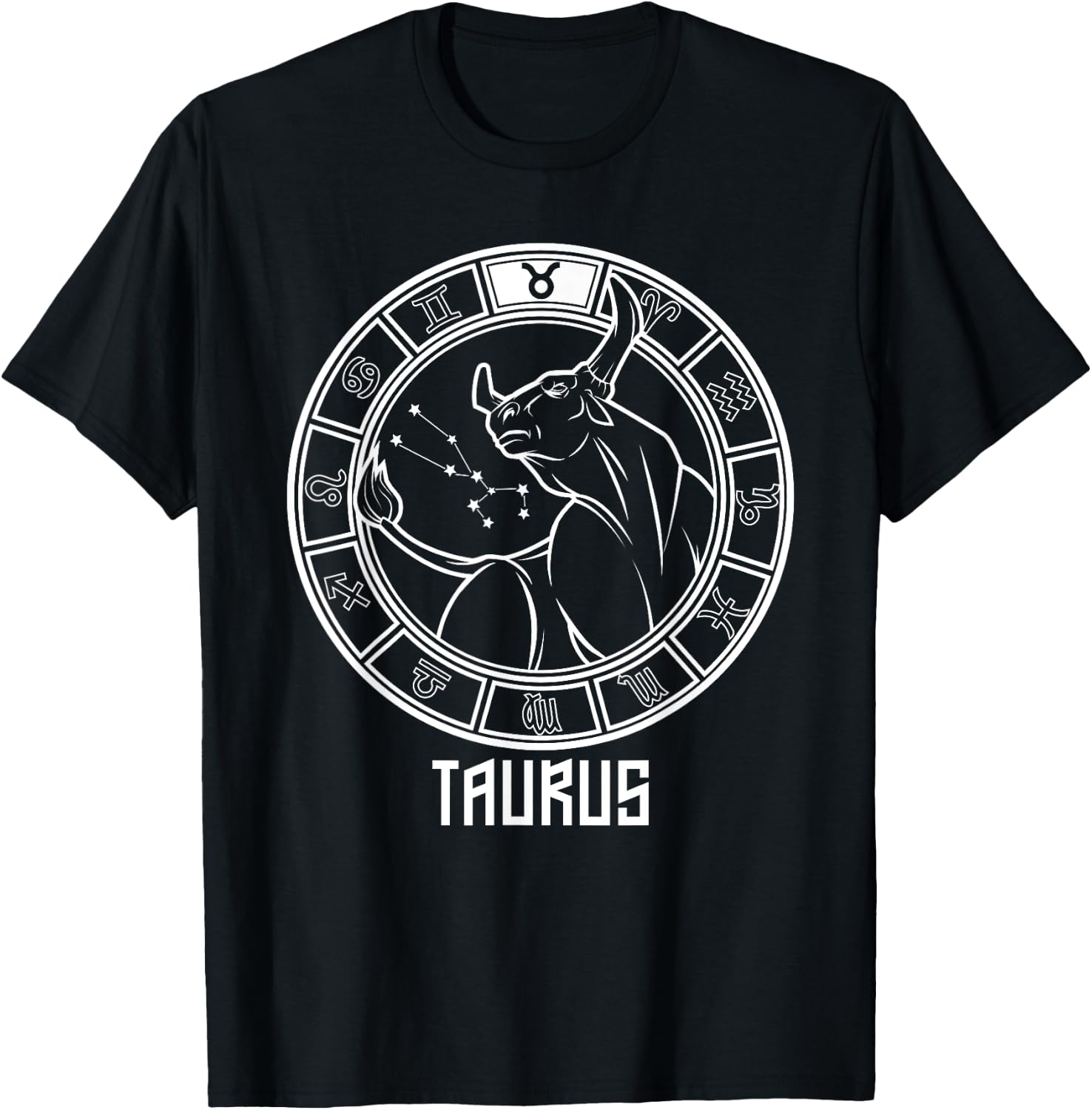 Taurus Zodiac Sign Horoscope Astrology April & May Birthday T-Shirt - T-Shirt | Black