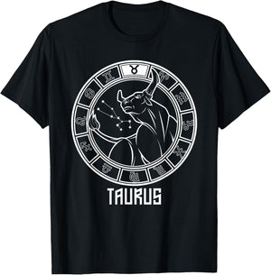 Taurus Zodiac Sign Horoscope Astrology April & May Birthday T-Shirt - T-Shirt | Black