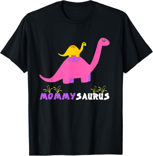 Mommysaurus Shirt Cute Mother Dinosaur Mommy Saurus Matching T-Shirt - T-Shirt | Black