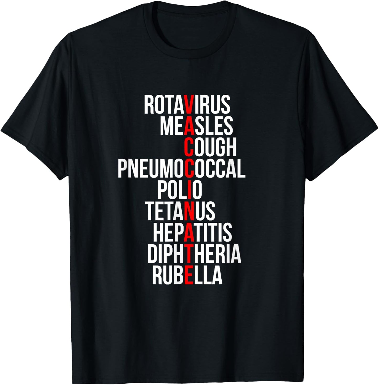 Pro Vaccines Preventable Diseases Immunization Awareness T-Shirt - T-Shirt | Black