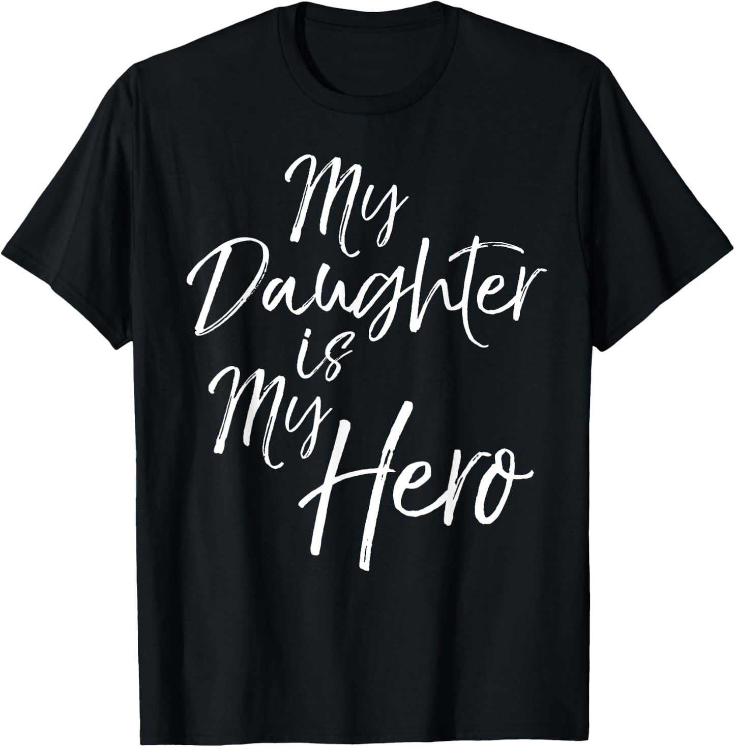 My Daughter is My Hero Shirt for Parents Mom Dad Cancer T-Shirt - T-Shirt | Black