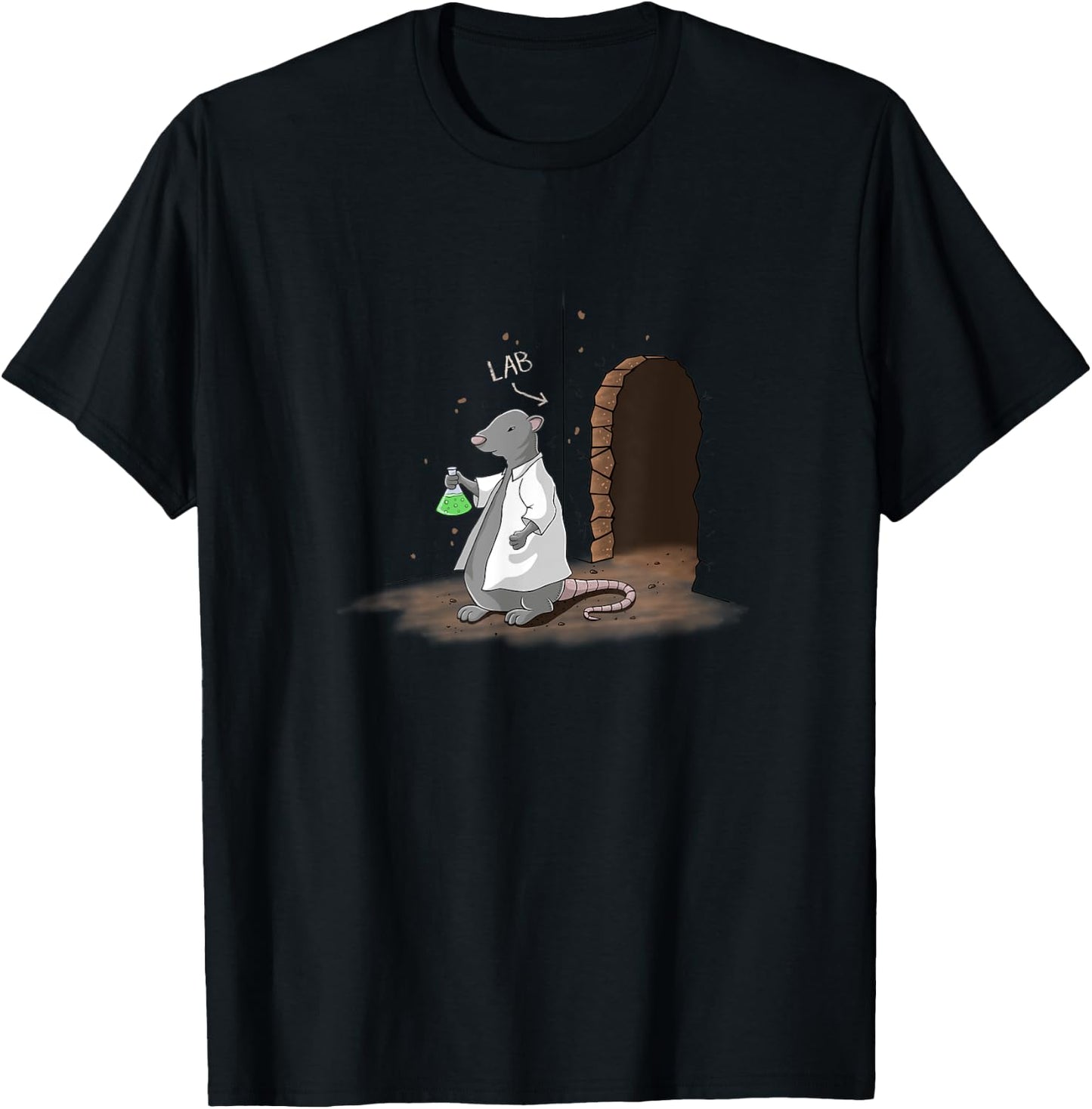Lab Rat Science Novelty Graphic T-Shirt - T-Shirt | Black