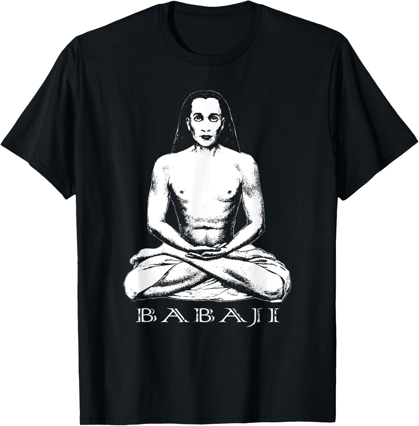 Mahavatar Babaji Guru Ascended Master Meditation T-Shirt - T-Shirt | Black