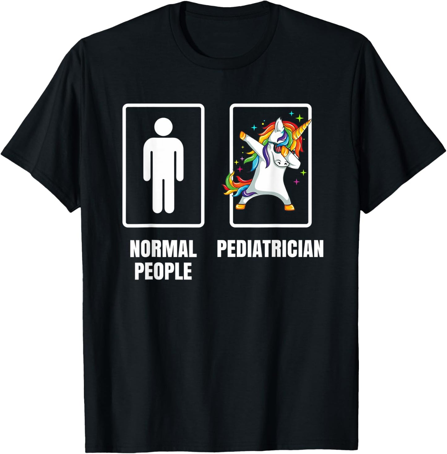 Dabbing Unicorn Pediatrician Child Specialist Doctor Gift T-Shirt - T-Shirt | Black