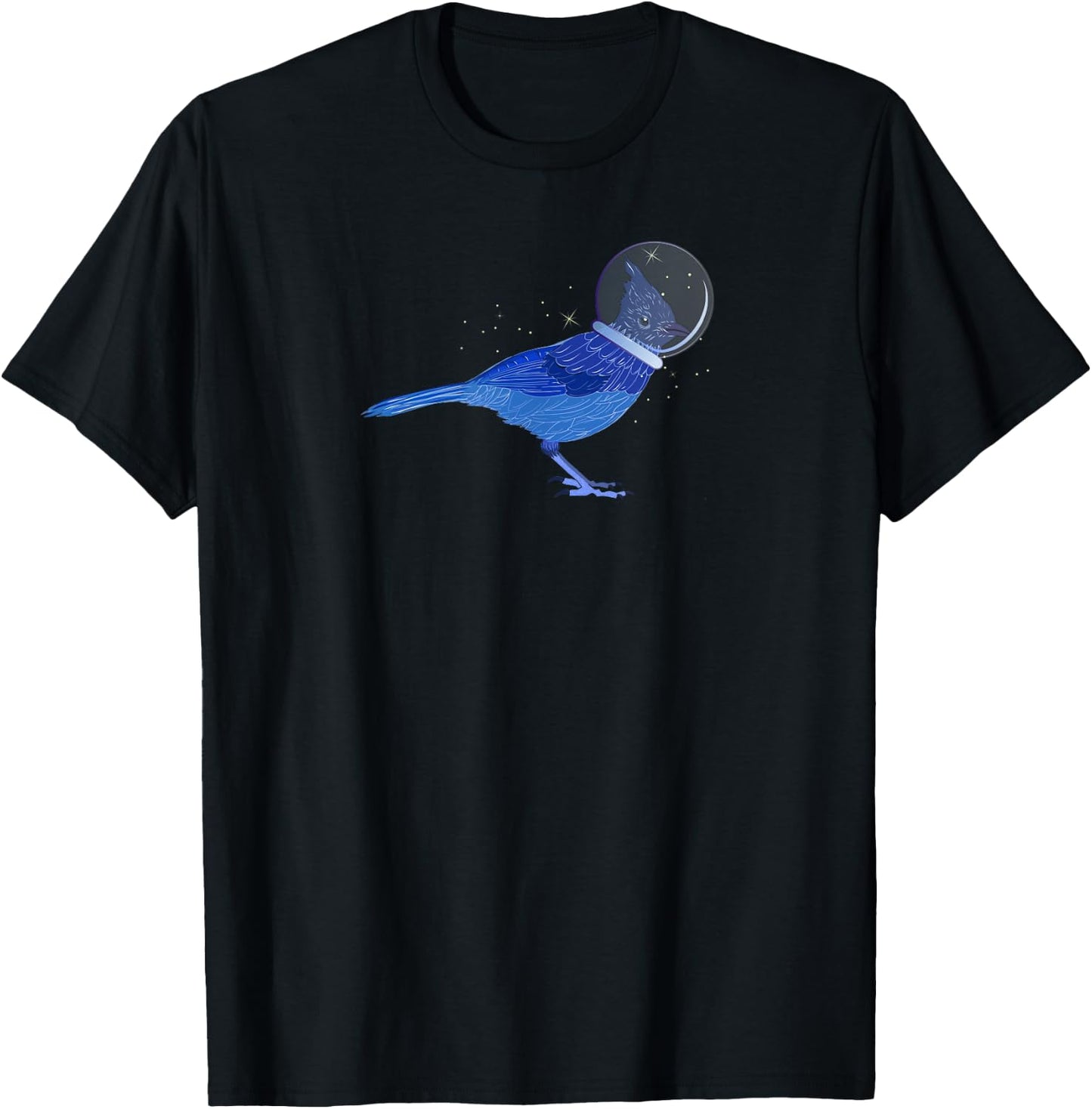 Stellar Jay Space Bird Funny Clever Bird Watcher T-Shirt - T-Shirt | Black