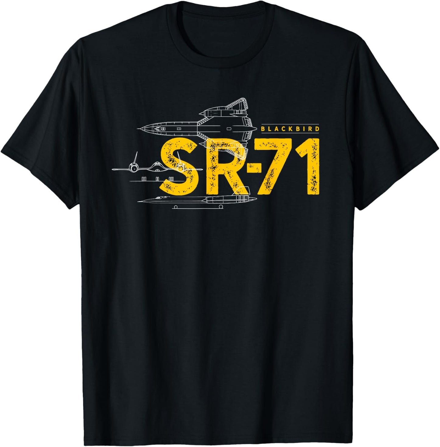 SR-71 Blackbird Air Force Military Jet T-Shirt - T-Shirt | Black