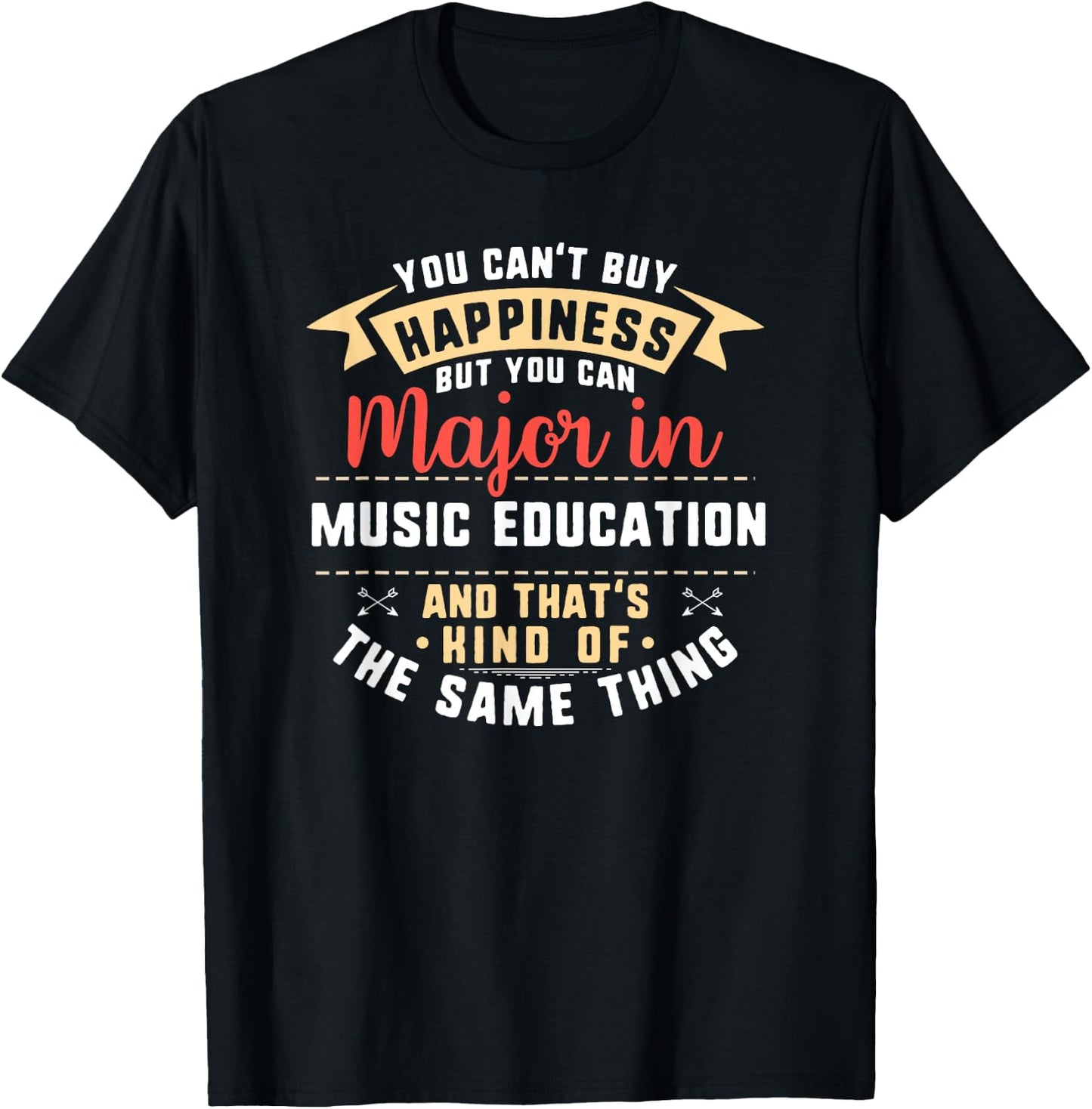 Funny Music Education Major Student Shirt Graduation Gift T-Shirt - T-Shirt | Black