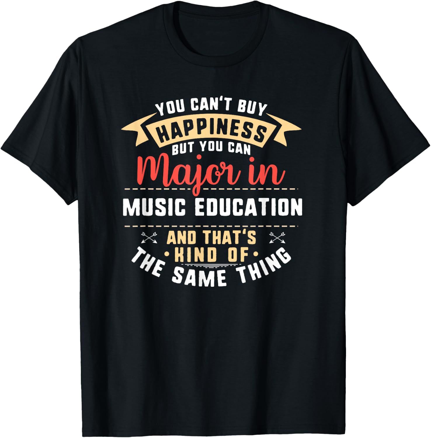 Funny Music Education Major Student Shirt Graduation Gift T-Shirt - T-Shirt | Black