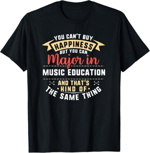 Funny Music Education Major Student Shirt Graduation Gift T-Shirt - T-Shirt | Black