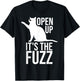 Funny Cat Shirt | The Fuzz Kitten Scratching Door Cat Pun Women Kids T-Shirt - T-Shirt | Black