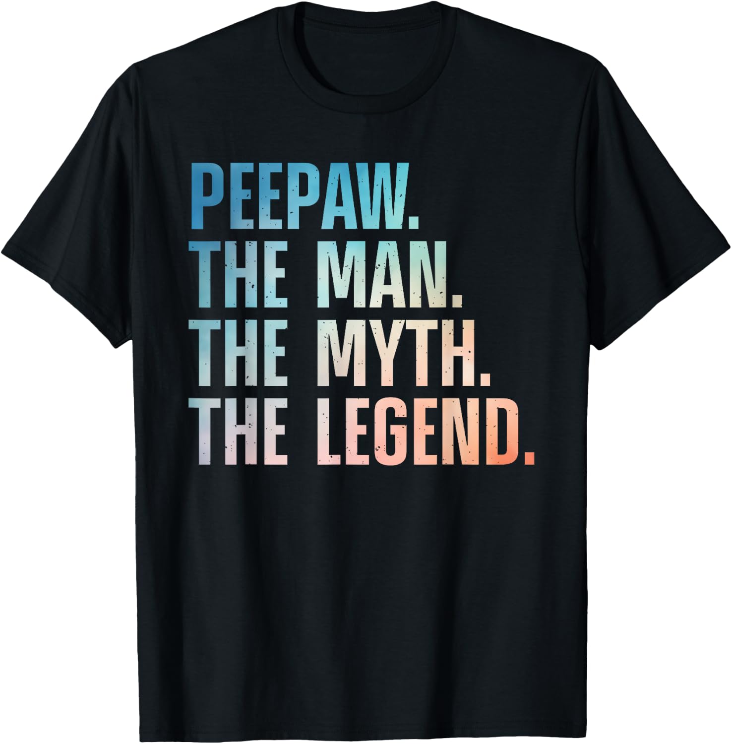 Peepaw Design For Grandpa Grandfather From Grandkids Peepaw T-Shirt - T-Shirt | Black
