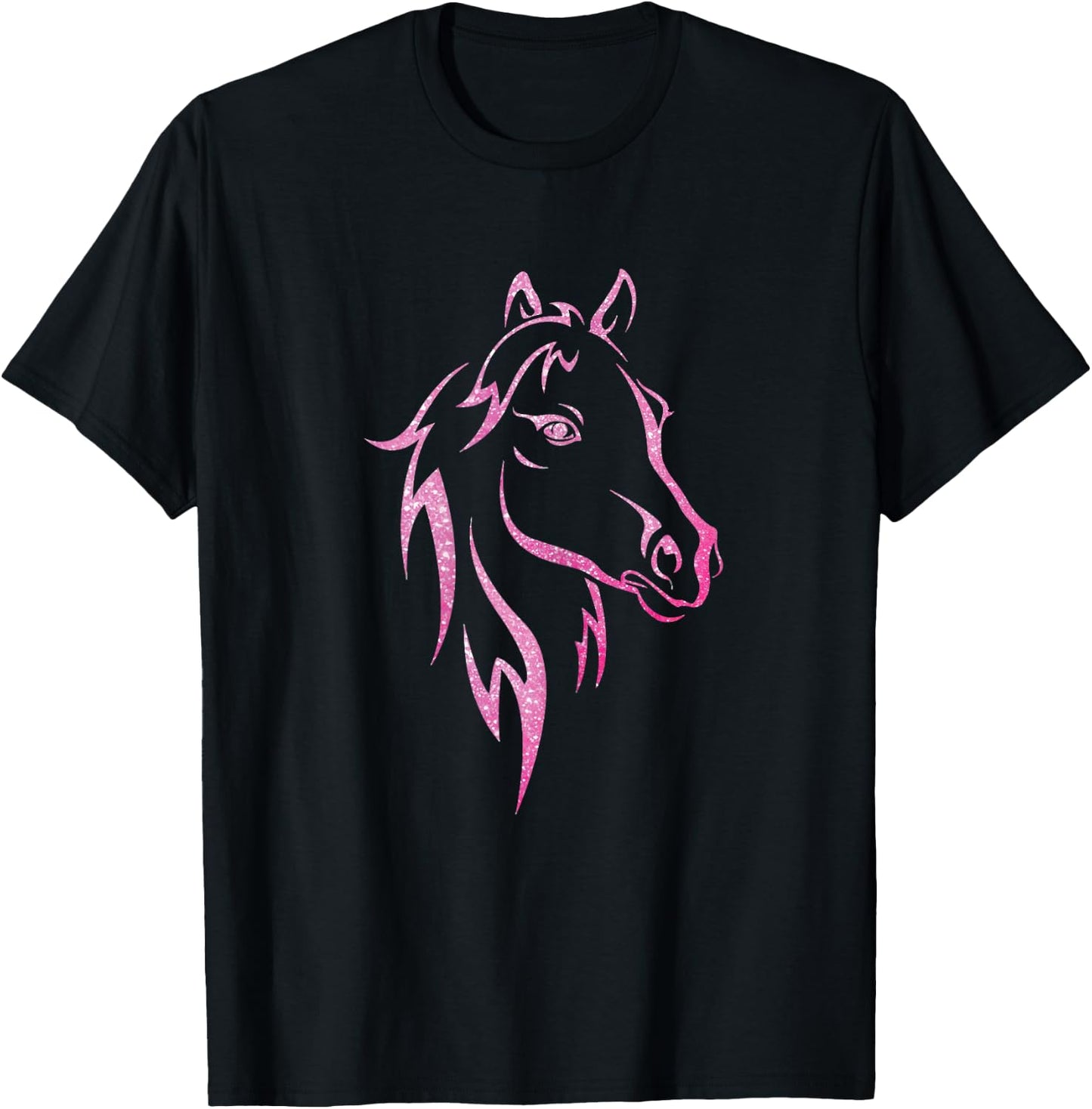 Sparkle Horse Shirt for Kids | Girls Funny T-Shirt - T-Shirt | Black