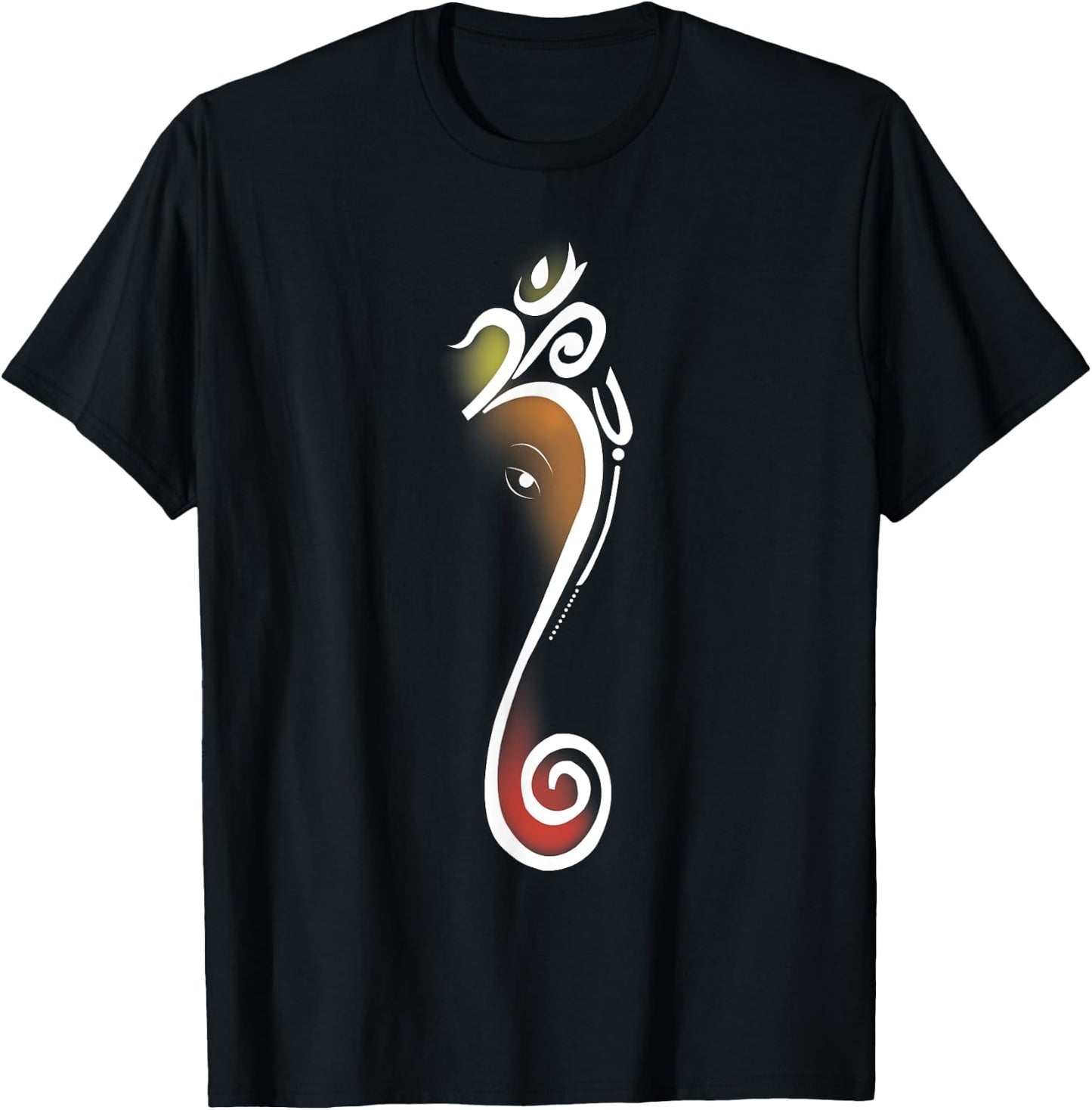 Artistic Om Lord Ganesha . T-Shirt - T-Shirt | Black
