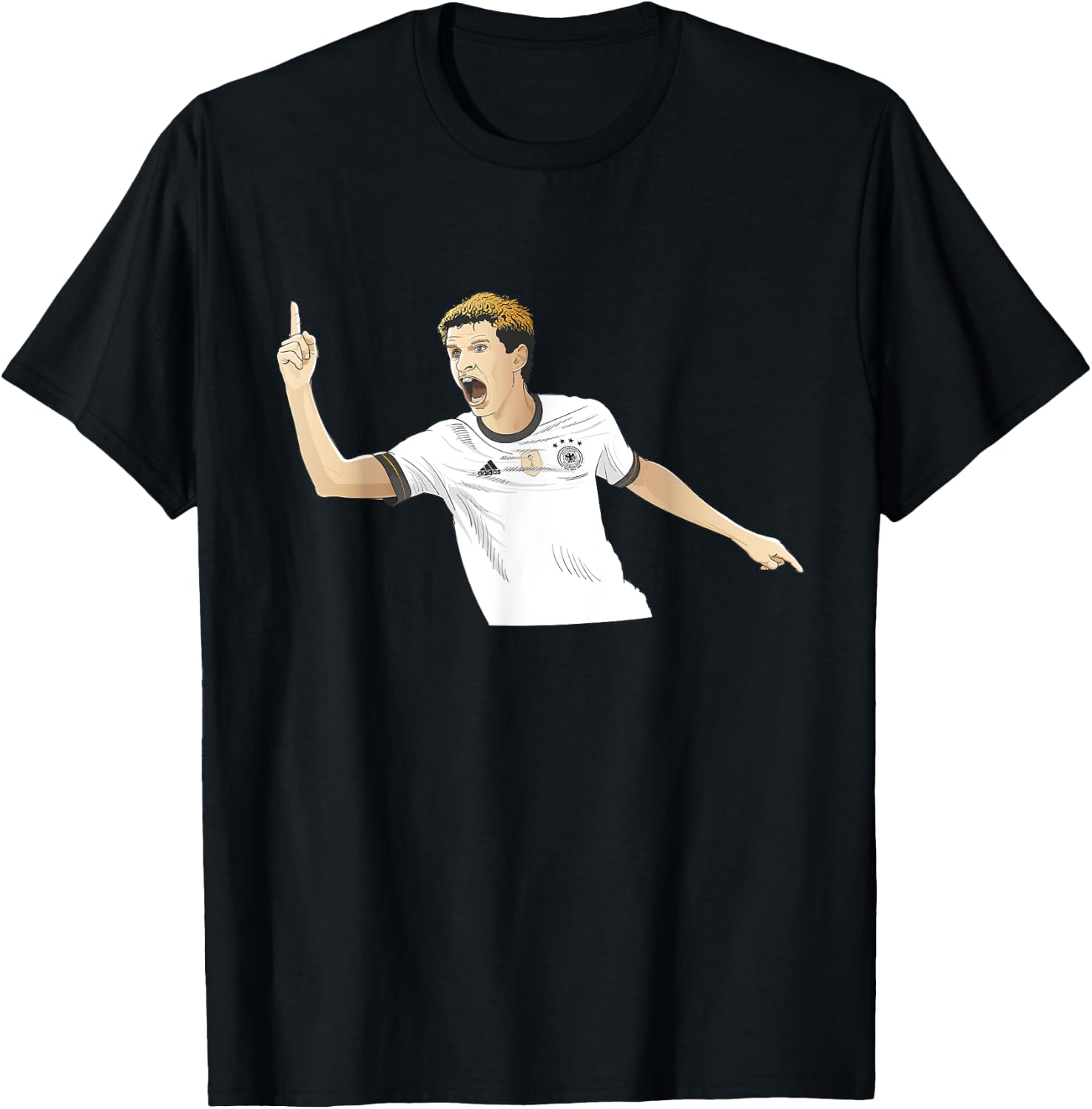 Germany foot jersey shirt 2018 Mueller soccer men women T-Shirt - T-Shirt | Black