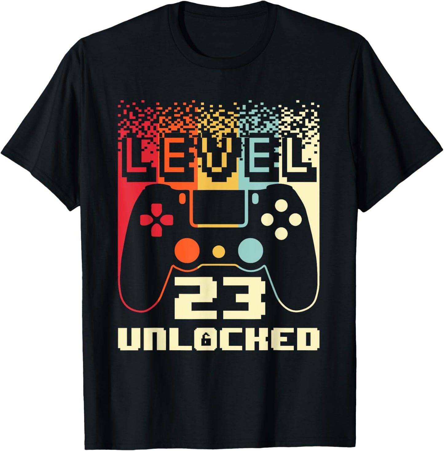 23rd Birthday Level 23 Unlocked Gamer 23 Year Old T-Shirt - T-Shirt | Black