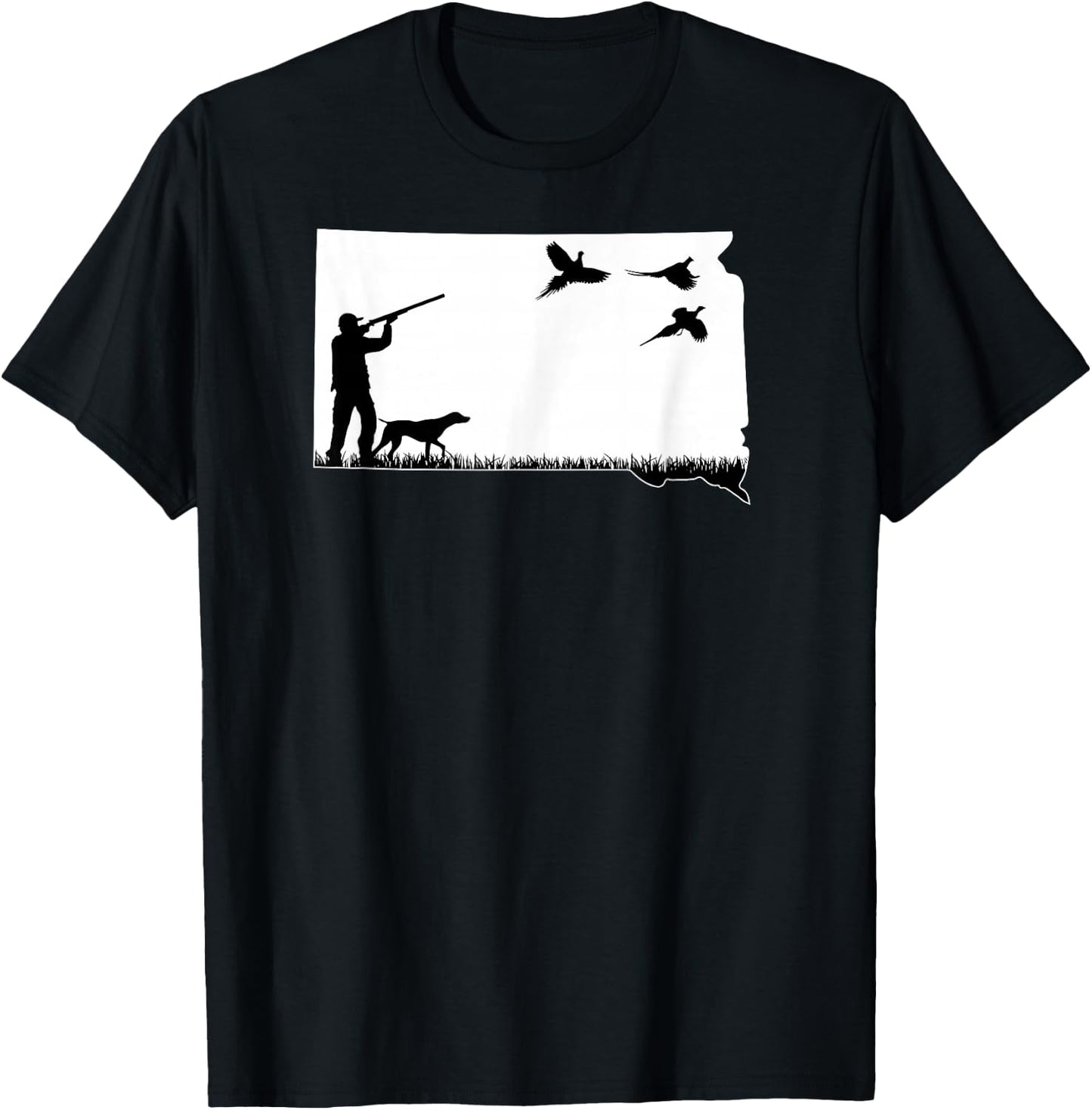 South Dakota Pheasant Hunting T-Shirt - T-Shirt | Black