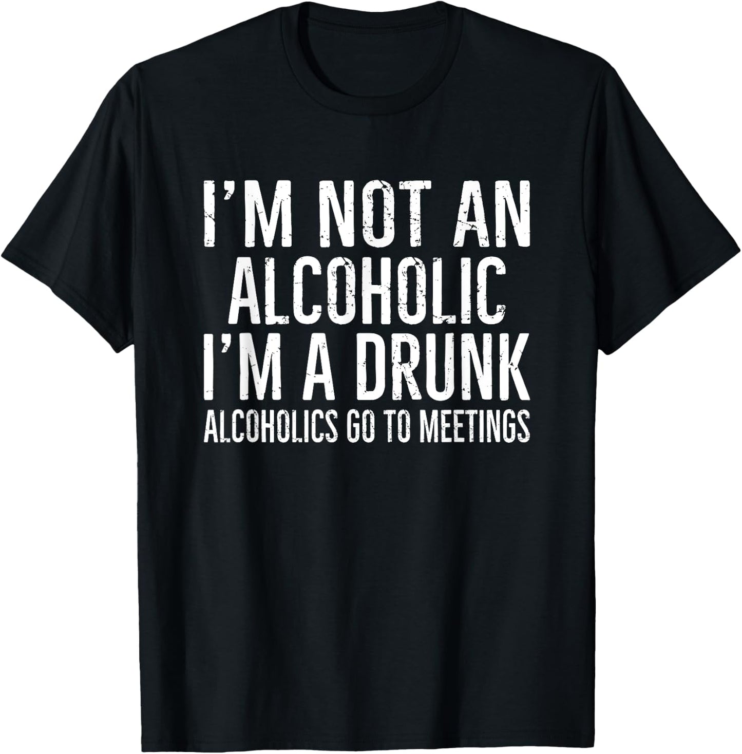 Ich bin kein Alkoholiker, ich bin ein Drunkener T-Shirt - T-Shirt | Black
