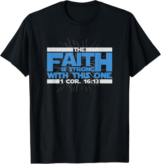 The Faith is Strong With This One - Pastor Gift - Christian T-Shirt - T-Shirt | Black
