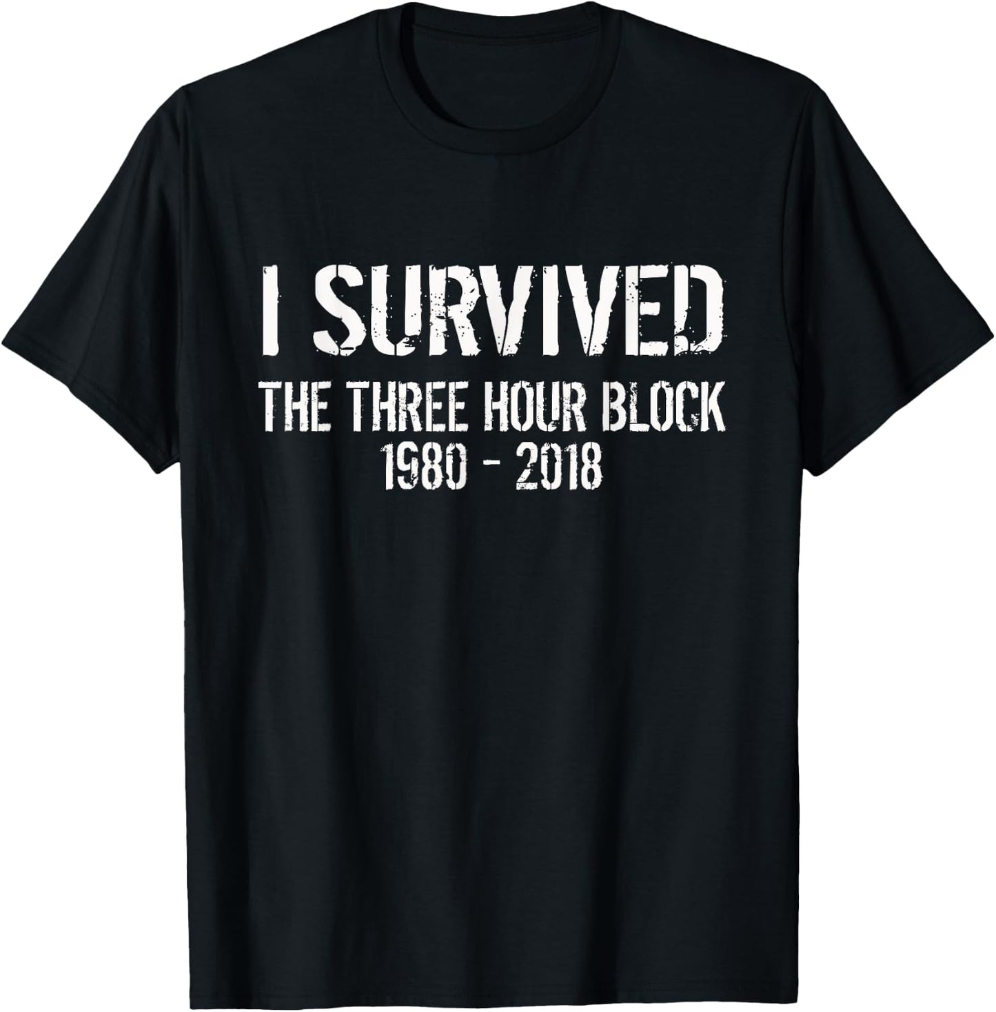 I Survived the Three Hour Block Hilarious Mormon LDS Shirt T-Shirt - T-Shirt | Black