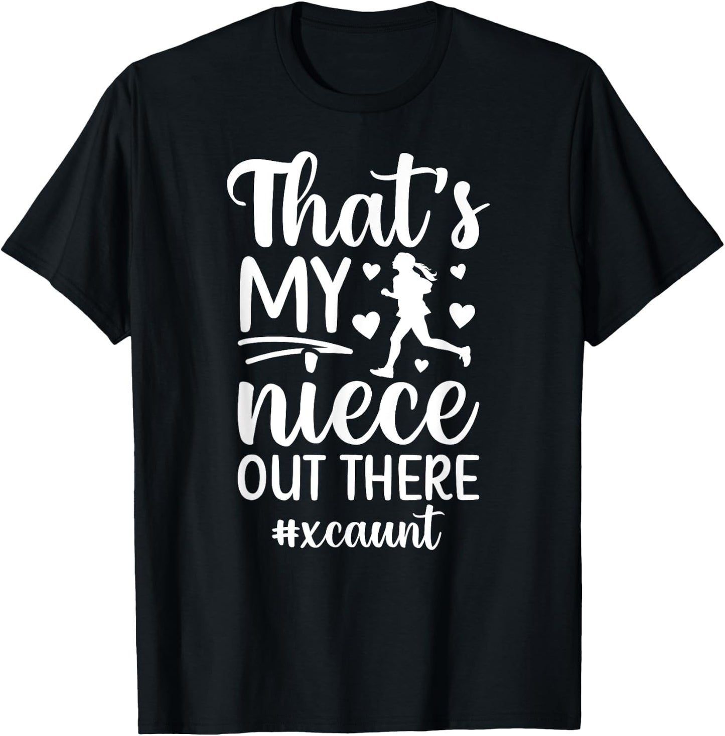 XC Aunt Proud Cross Country Aunt Cross Country Runner Auntie T-Shirt - T-Shirt | Black