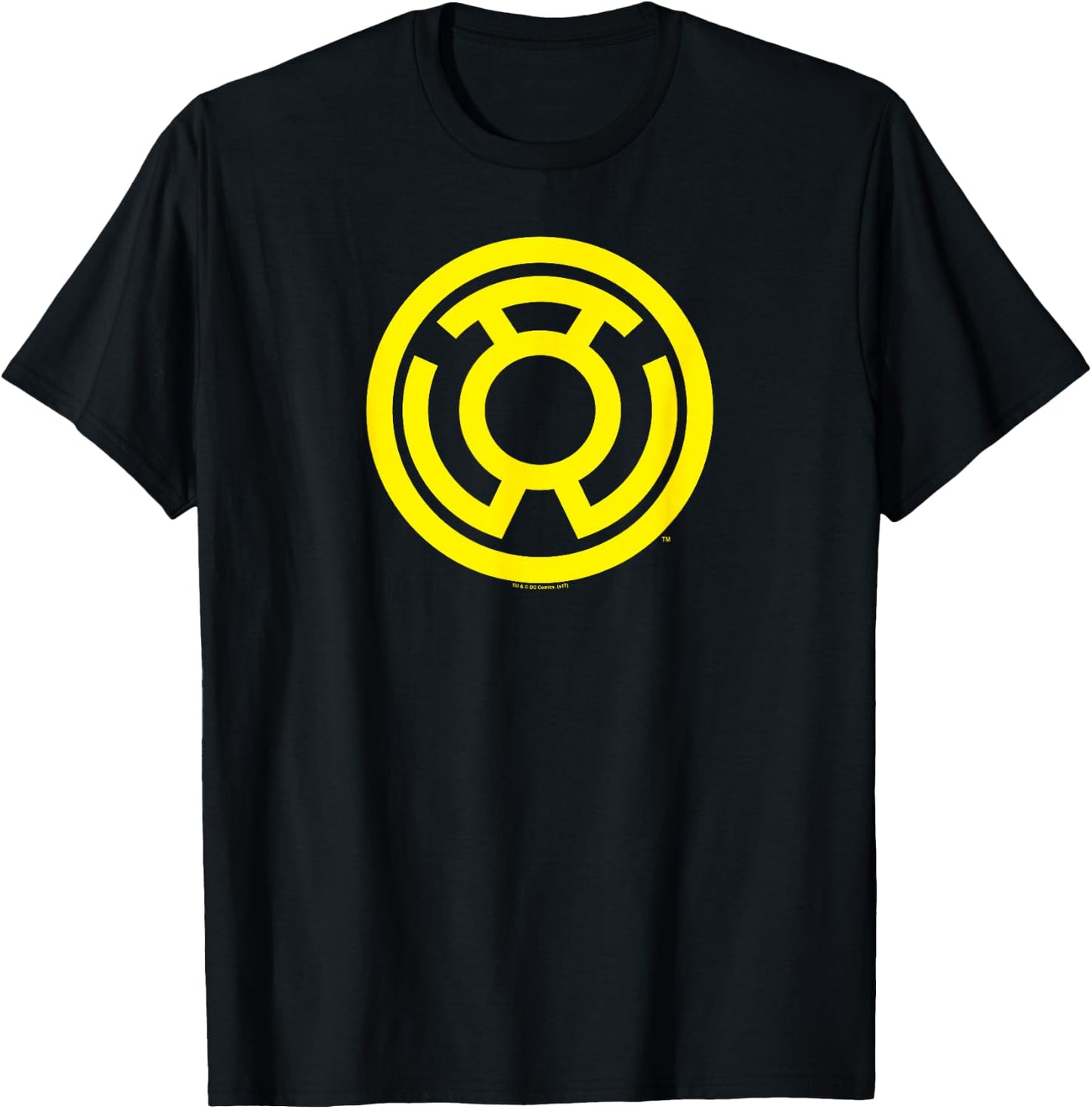 Green Lantern Yellow Emblem T-Shirt - T-Shirt | Black