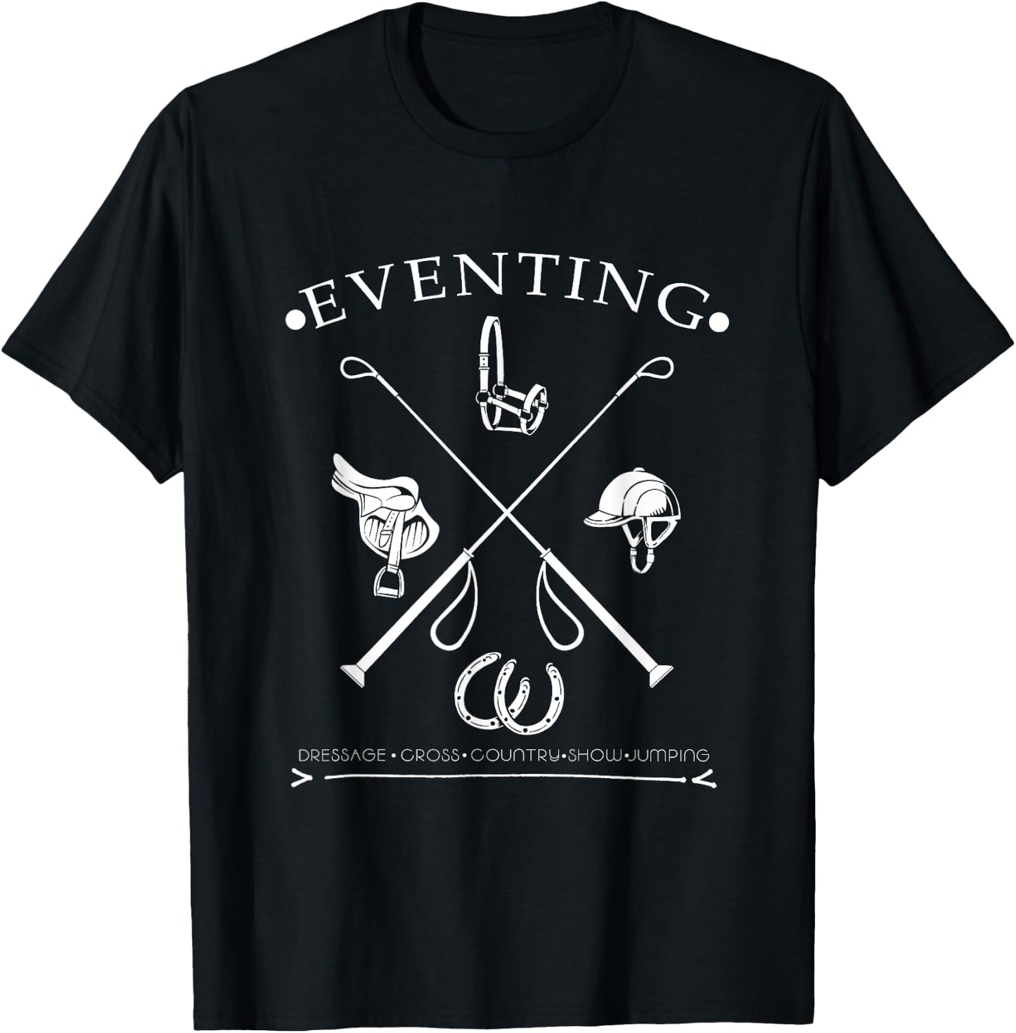 Horse Gift Shirt Horseback Riding Eventing T-Shirt - T-Shirt | Black